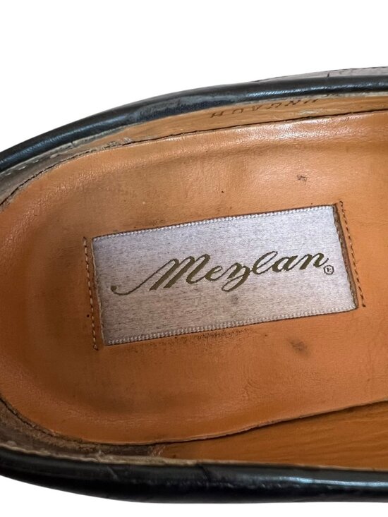 Mezlan loafers Havana black leather slip on shoes mens 8.5 tassel main image 10